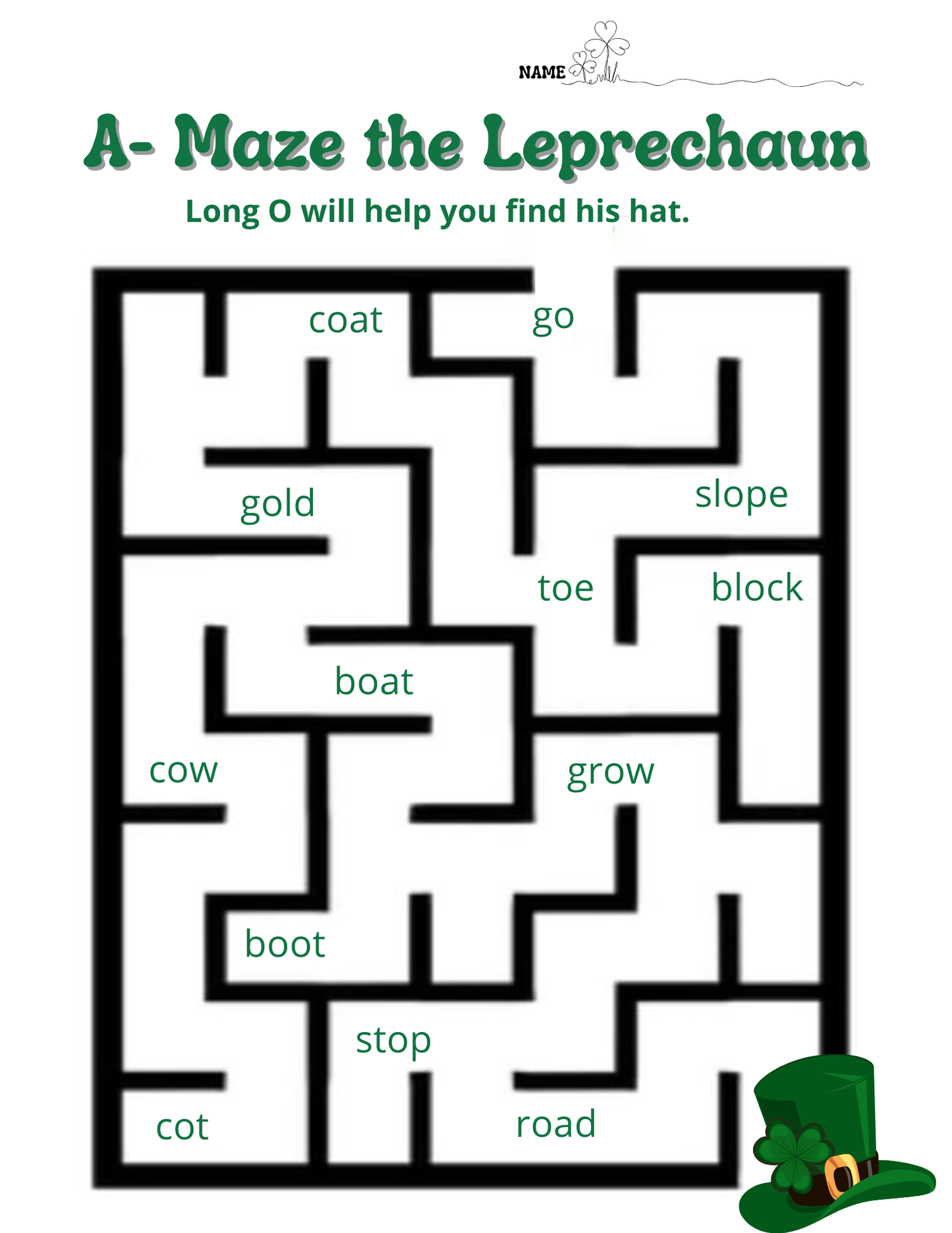 Leprechaun School Riddle Escape Activity